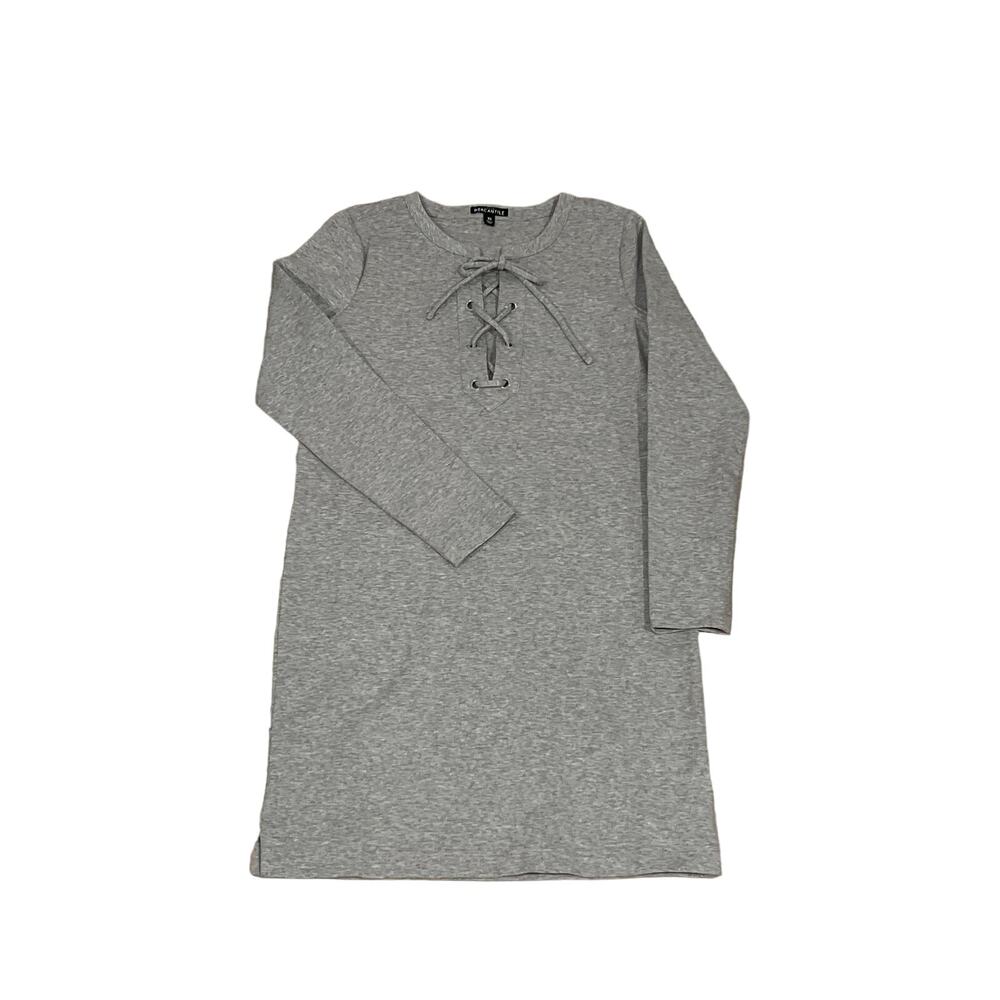 J Crew Mercantile, Gray Lace up Sweatshirt Dress, Size‎ XS, KB154